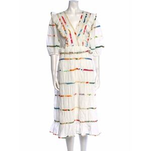 farm rio red nature guipure midi dress Red Floral Chains Guipure Midi Dress FARM Rio